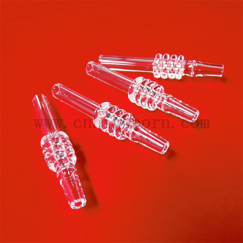 tubo di quarzo trasparente