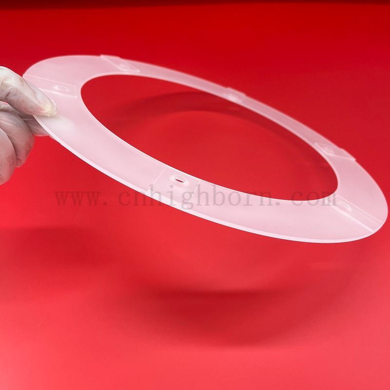 Macchina CNC personalizzata Flangia in quarzo smerigliata con fori