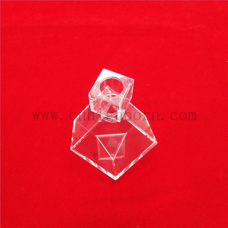 Cuvetta per spettrofotometro in vetro al quarzo di trasmissione ottica ad alta corrosione per laboratorio