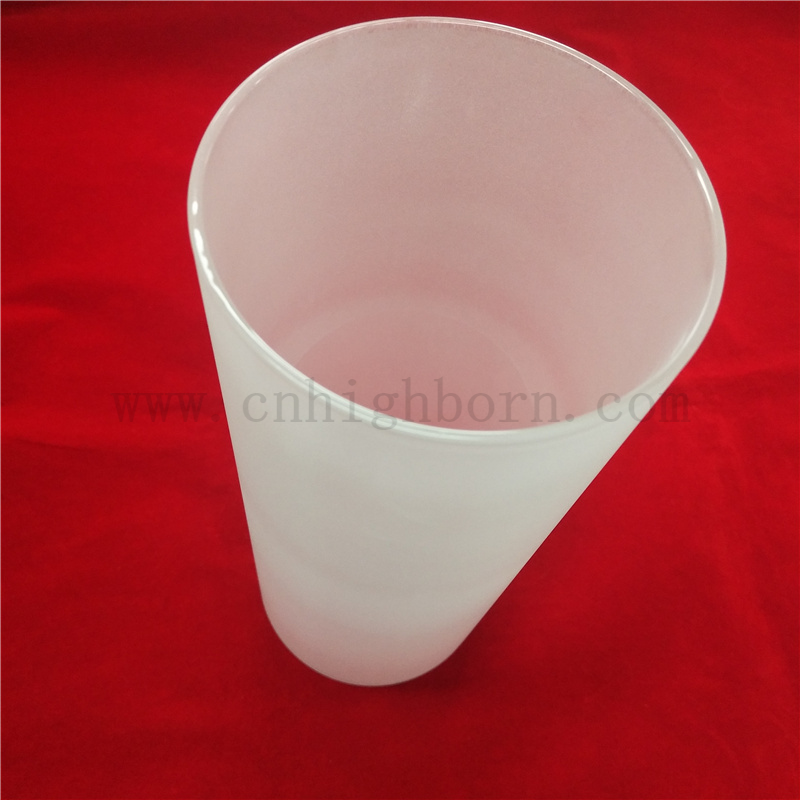 Resistenza al calore glassata traslucido grande tubo di silice in quarzo