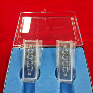 Cuvetta per cellule in vetro di quarzo trasparente personalizzata per spettrometro da laboratorio