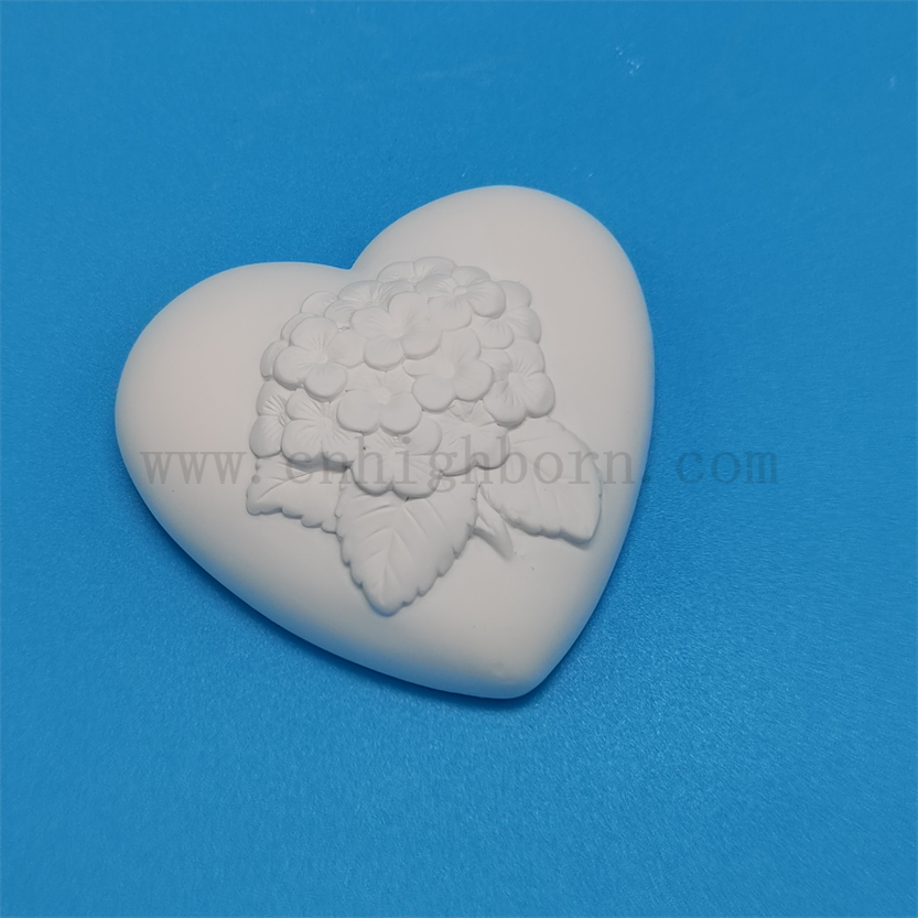 Forma cardiaca personalizzata Gypsum Diffusore Stone Auto sospesa in pietra ceramica profumata