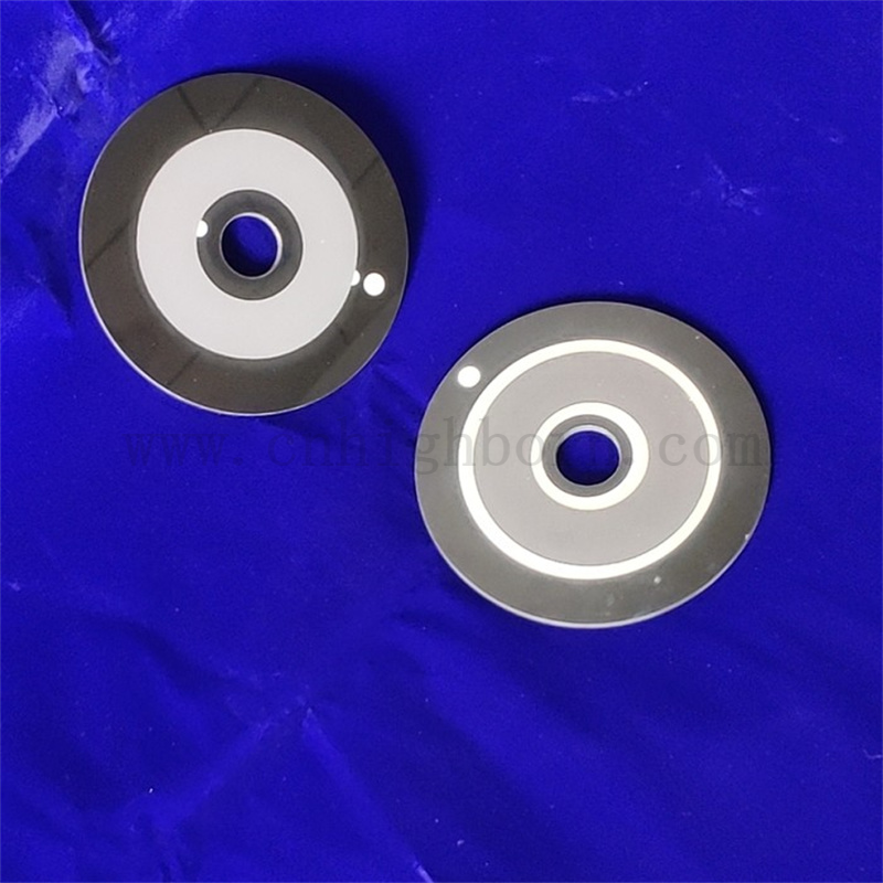 Resistenza al calore Wafer di riscaldamento in vetro in ceramica nera. 