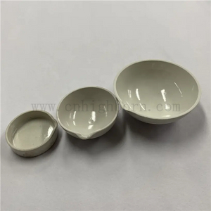 Piatto volatile in ceramica porcellana smaltata da laboratorio da 60 mm 