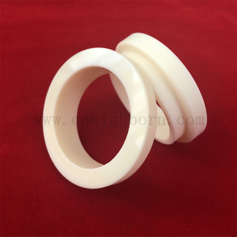 Guarnizione in ceramica con anello in ceramica allumina al2o3 al 95%.