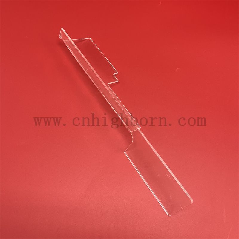 Piatto in vetro di quarzo trasparente