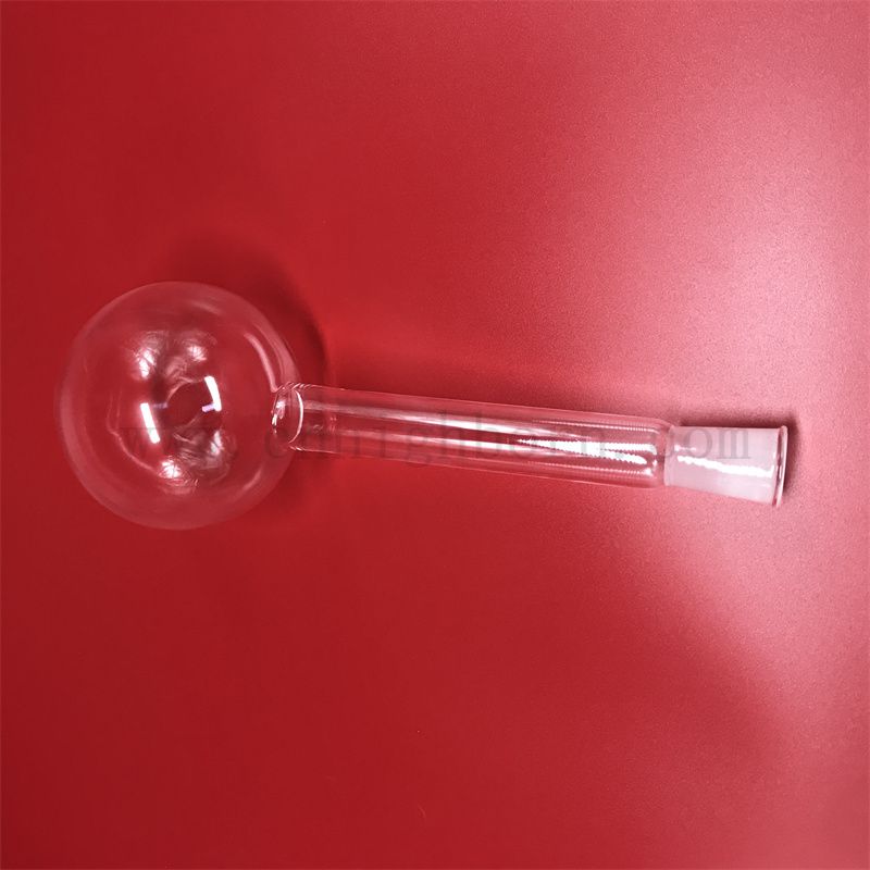 Fulla inferiore rotonda al quarzo a collo lungo trasparente 500 ml