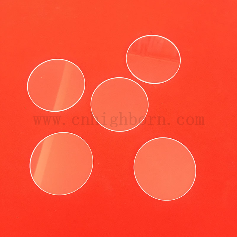 Disco di vetro al quarzo a silice rotondo per la finestra di osservazione di calore