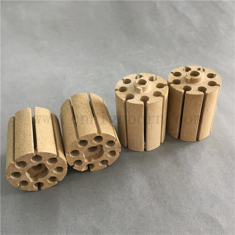 Tubo di bobina per riscaldatore in ceramica in cordierite industriale per riscaldatore a cartuccia