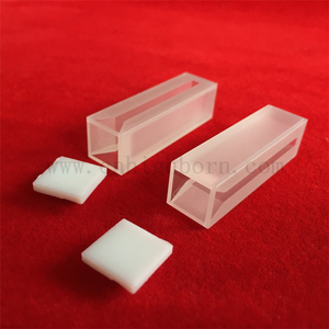Materiali di consumo da laboratorio Microcella standard per cuvette in vetro al quarzo Q254 con pareti e coperchio smerigliati