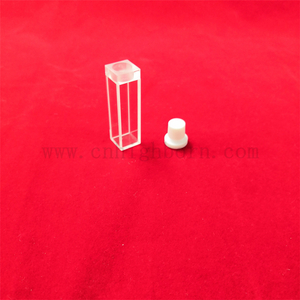 Cella per fluorimetro standard UV con cuvetta in vetro di quarzo trasparente da 3,5 ml di Lab Research con tappo