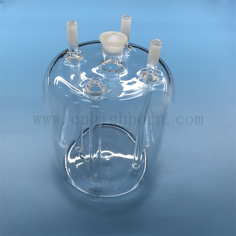 Resistenza ad alta temperatura trasparente reattore in vetro in quarzo personalizzato