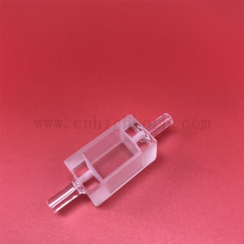 UV laboratorio Buona stabilità termica Spettrofotometro Cuvette in quarzo Cellula di vetro ottico