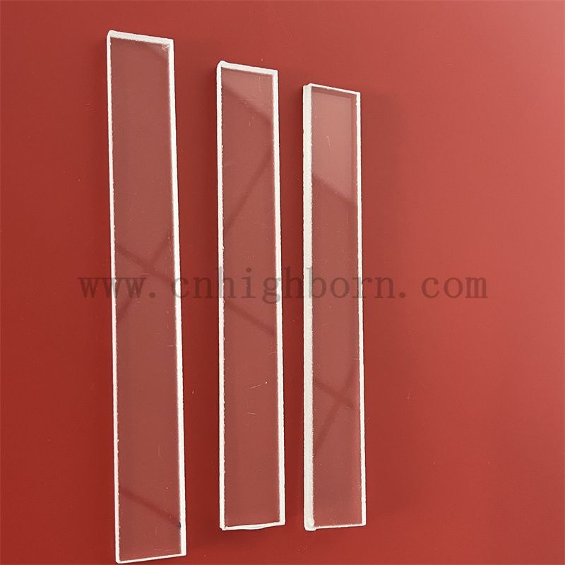 Lastra di vetro trasparente