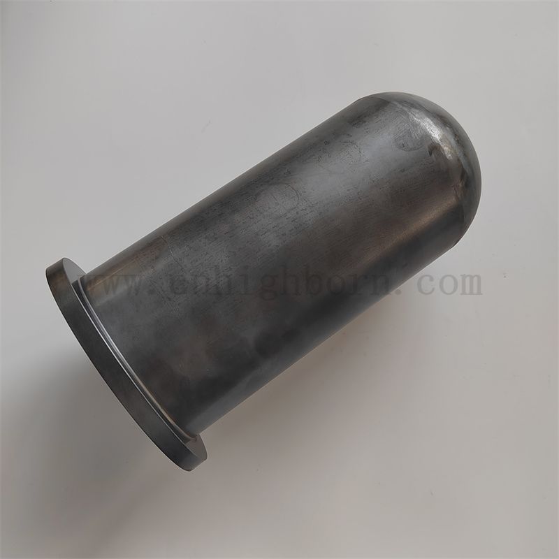 Un tubo di protezione in carburo di sinterizzazione di reazione sigillata un'estremità Sic tubo di protezione in ceramica