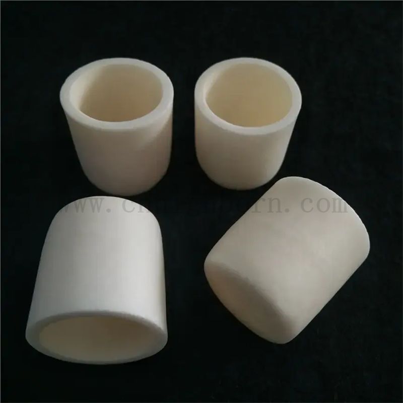 99% 95% al2o3 ceramica tazza di riscaldamento in alluminio ossido ceramico piccolo crogiolo con fondo piatto