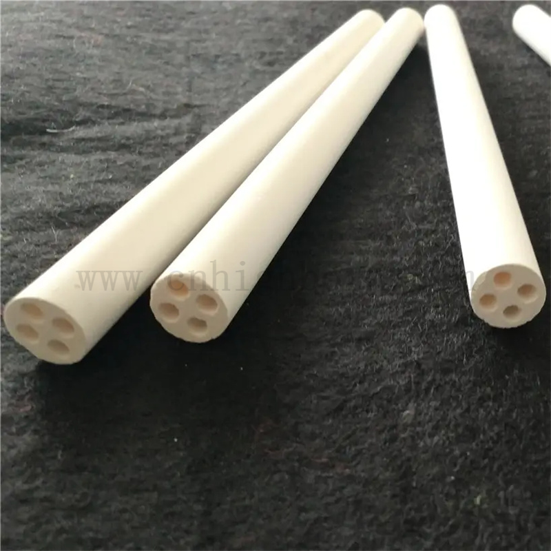 Elemento di riscaldamento industriale tubo mgo con 4 fori ossido di ossido di isolamento ceramico
