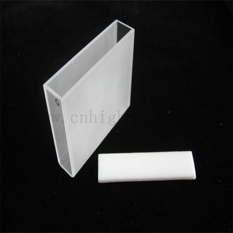 Cellula ottica di cuvetta in quarzo da laboratorio con coperchio di vetro di vetro di vetro di grande volume grande cellula colorimetro