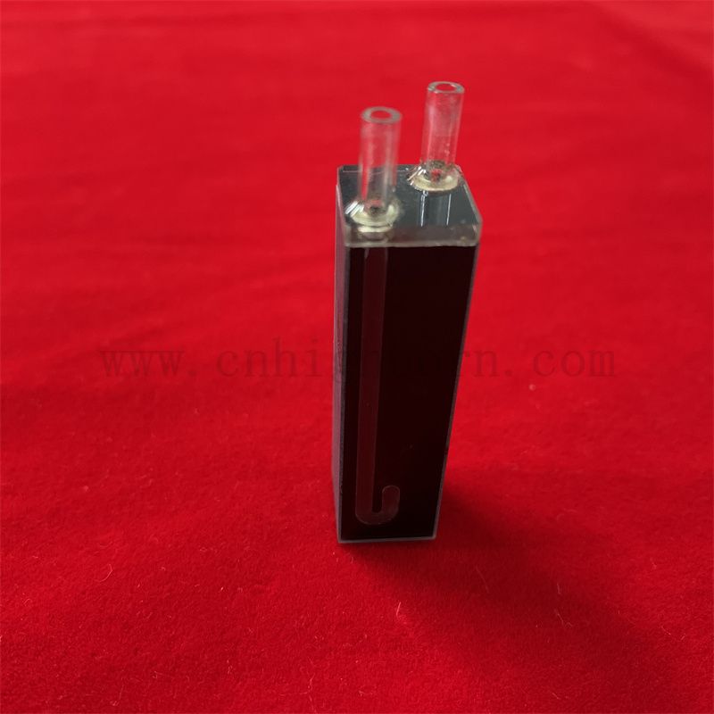 Laboratorio Analizzatori biochimici del quarzo nero di laboratorio Micro Glass Cuvette Maschera continua 10mm