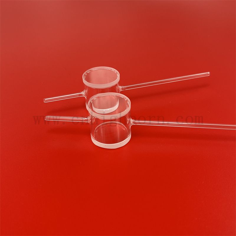 Cuvette a gas atomico in vetro in quarzo da laboratorio flusso cilindrico attraverso la cellula per magnetometro atomico