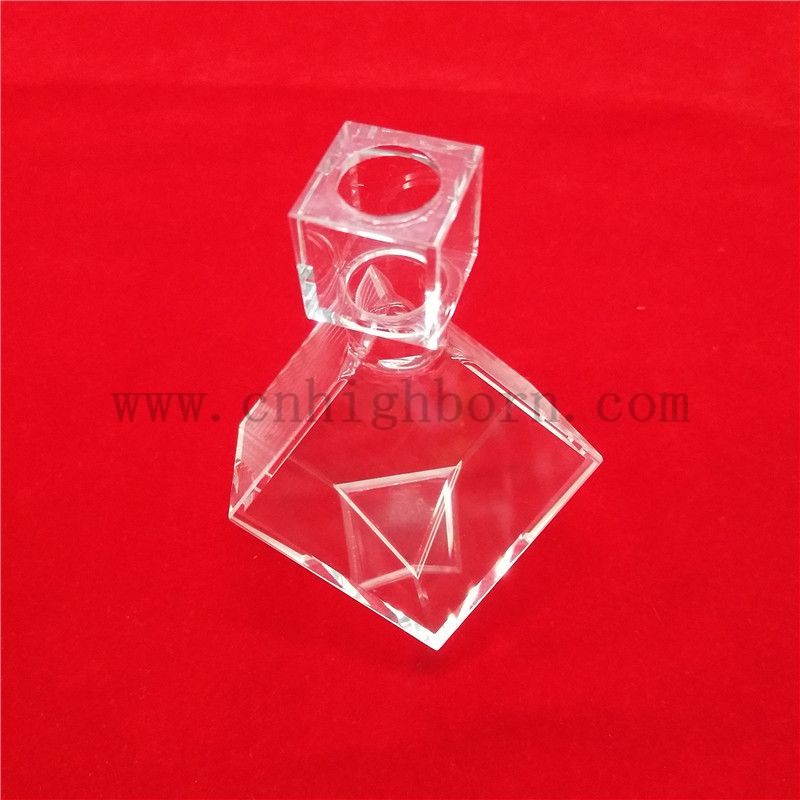 Cuvetta per spettrofotometro in vetro al quarzo di trasmissione ottica ad alta corrosione per laboratorio