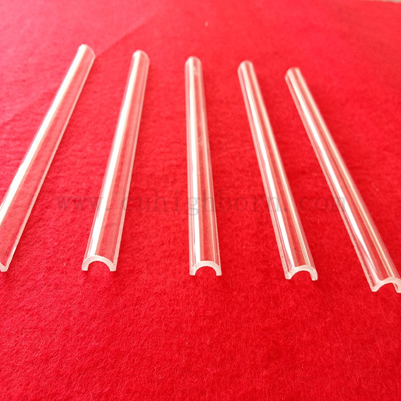 Piastra ad arco ad arco a mezzo tubo personalizzato Piastra di silice fusa