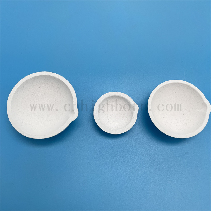 Laboratorio personalizzato in oro fusione ciotola quarzo in silice fuso crogiolo