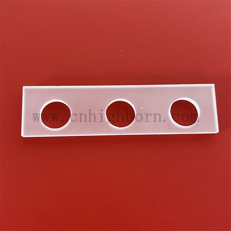 Foglio di vetro in quarzo smerigliato rettangolo resistente