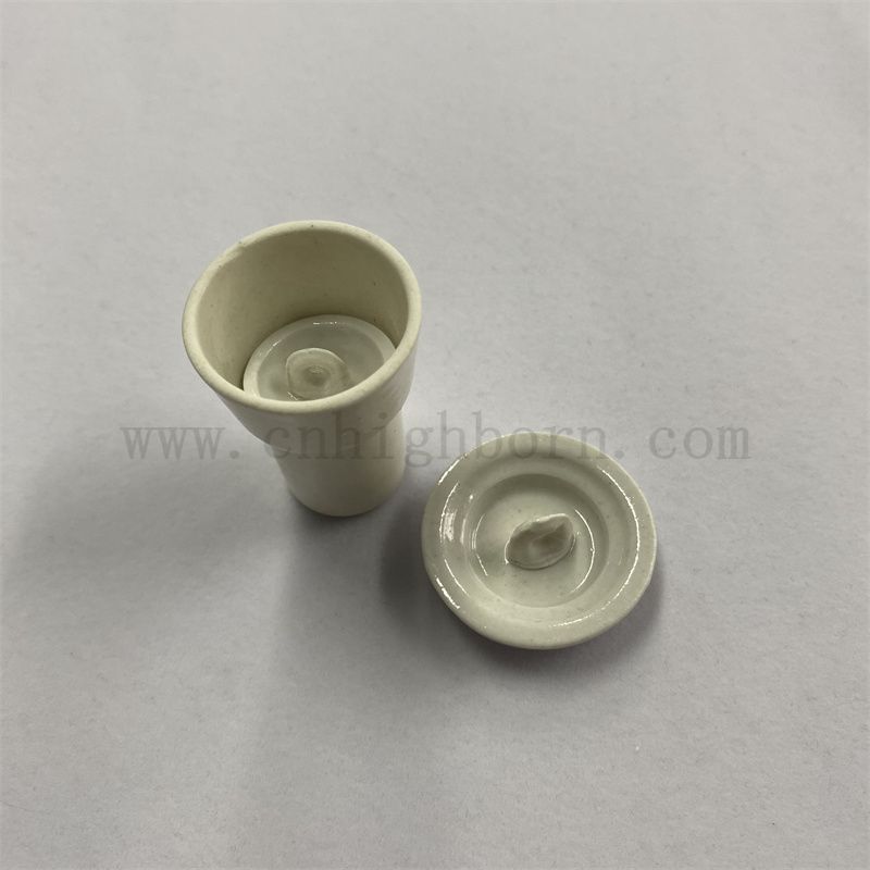 AL2O3 in porcellana a doppio strato crogiolo per analisi del carbonio in ceramica in ceramica