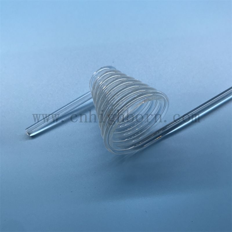 tubo di quarzo trasparente 