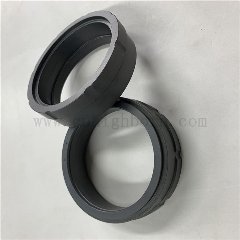 Anello di tenuta in ceramica SSIC in carburo di silicio lucido 