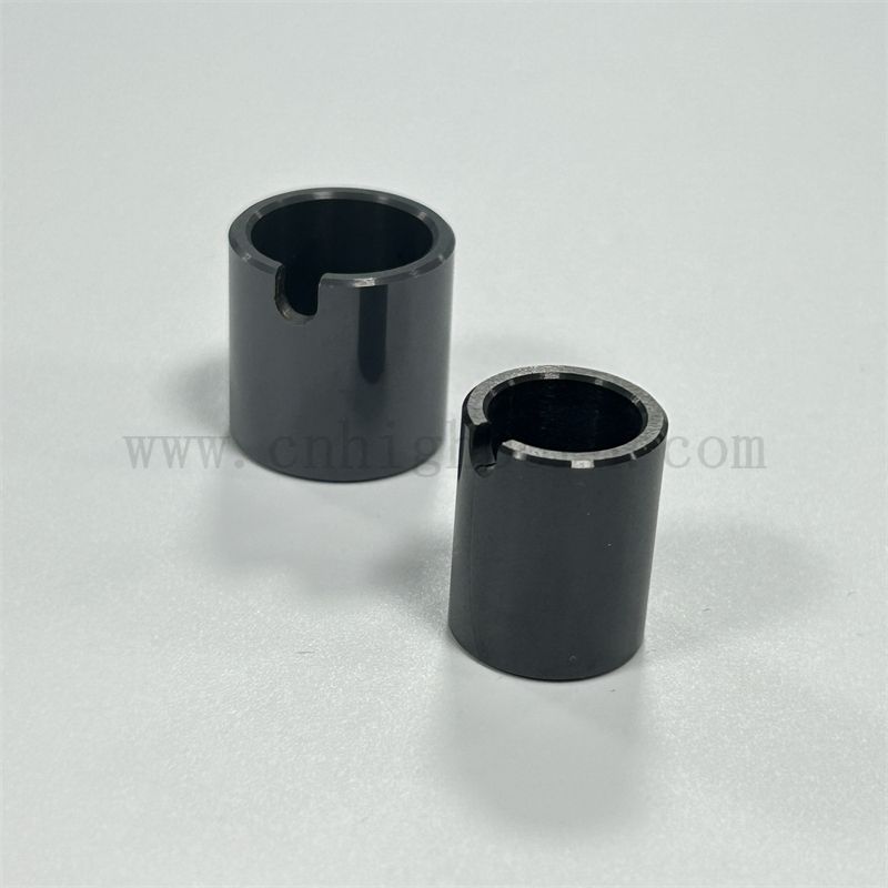 Parti ceramiche industriali personalizzate del tubo Zro2 della manica di Bush di alta precisione della metropolitana ceramica di zirconio nero industriale per l'applicazione della struttura