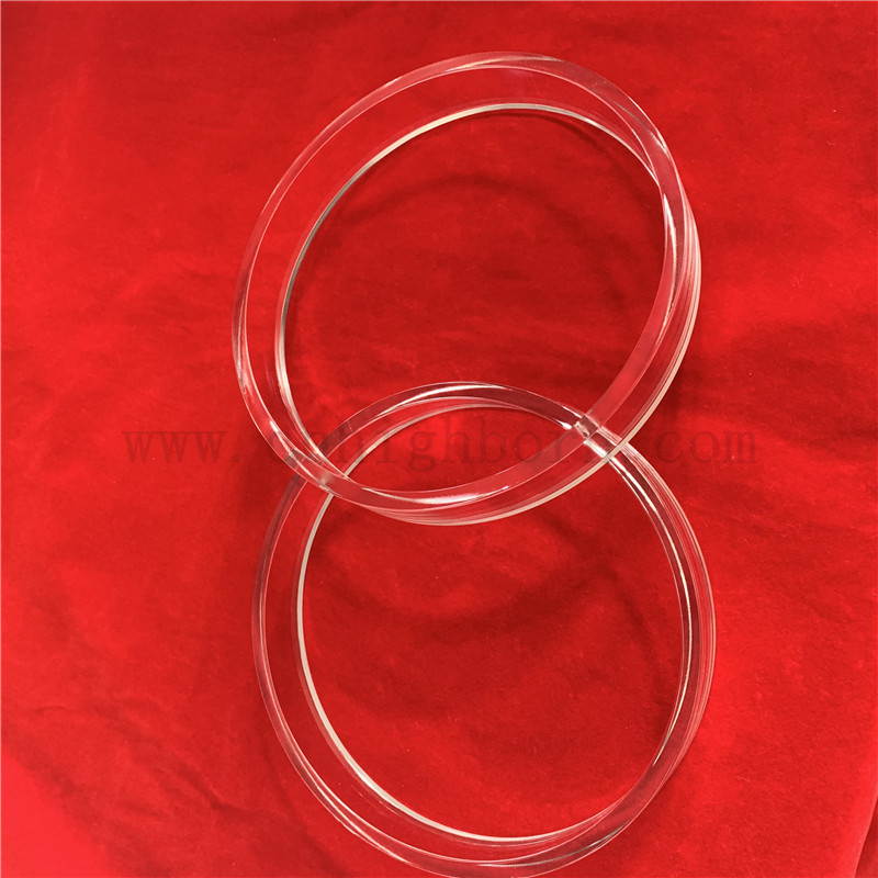 Anello di quarzo in vetro personalizzato trasparente di grandi dimensioni