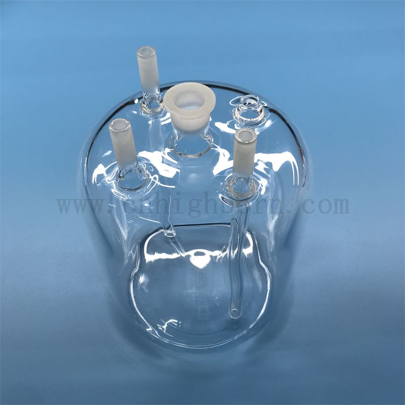 Resistenza ad alta temperatura trasparente reattore in vetro in quarzo personalizzato