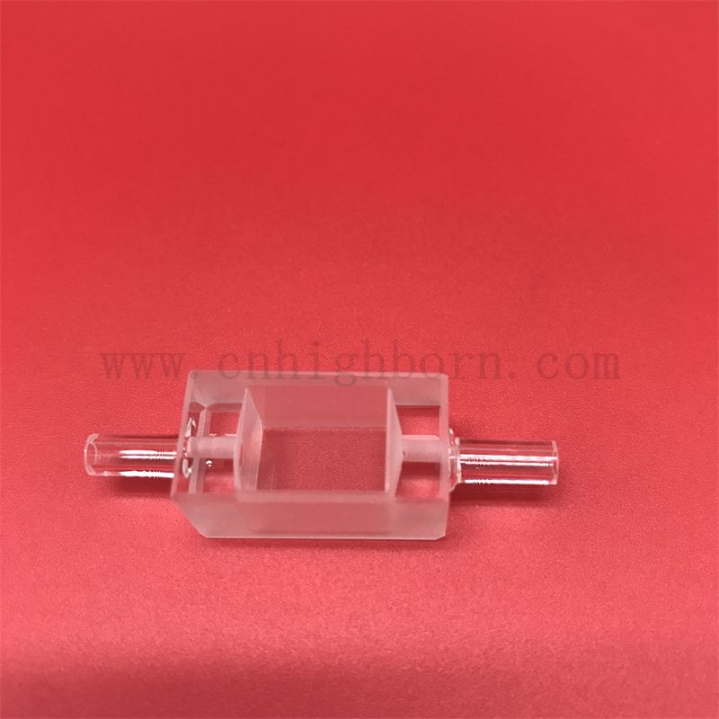 UV laboratorio Buona stabilità termica Spettrofotometro Cuvette in quarzo Cellula di vetro ottico