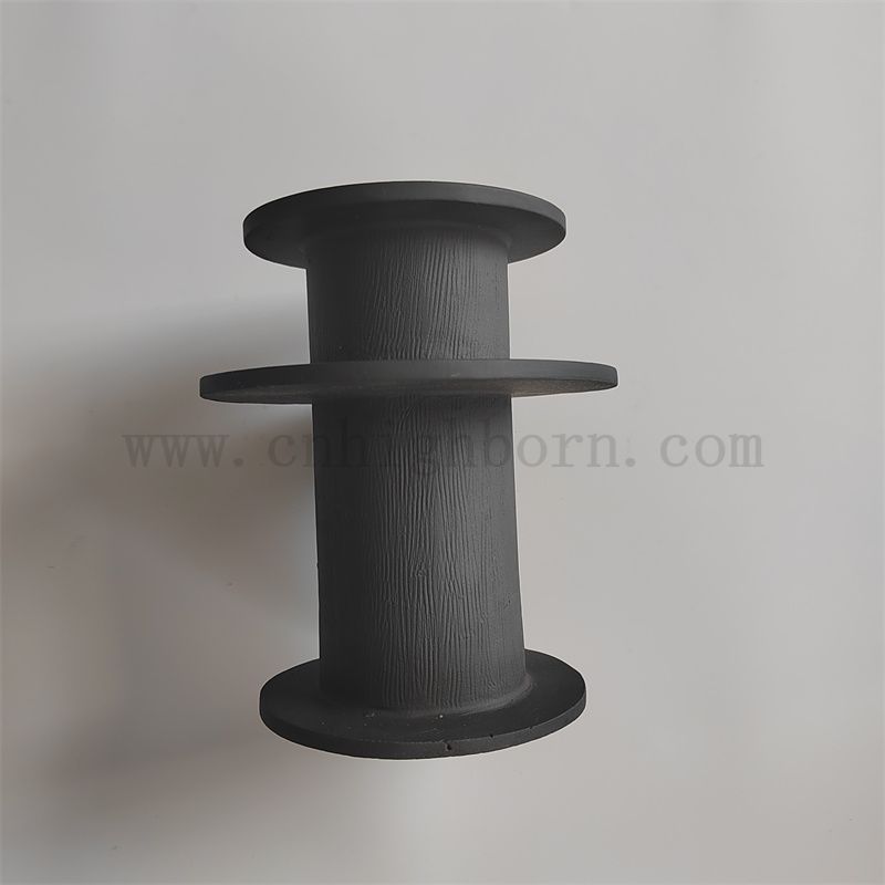 Sinterizzazione di reazione Sinterizzazione in carburo Isolatore di tubo irregolare Black Sic Ceramic Parte
