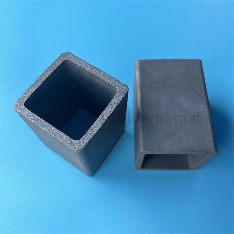 Isolatore Sinterazione del tubo quadrato in carburo di silicio Sinterizzazione del tubo ceramico SiC