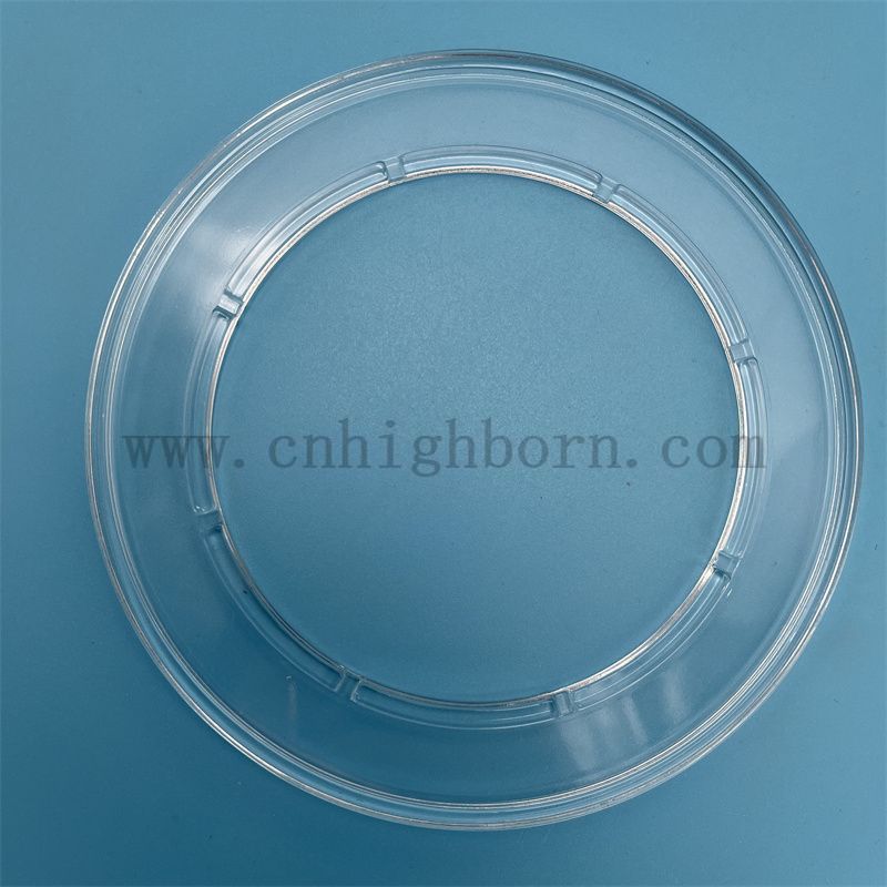 flangia in quarzo trasparente