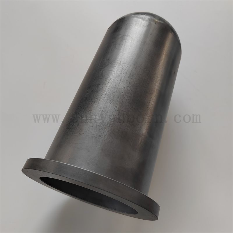 Un tubo di protezione in carburo di sinterizzazione di reazione sigillata un'estremità Sic tubo di protezione in ceramica