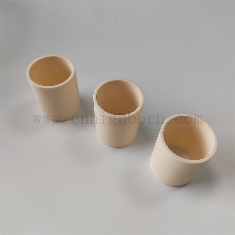  Alta temperatura 1700-1750 gradi Elaborazione 99% di allumina ceramica ceramica crogiolo Cilindrico Crudicio Crupible