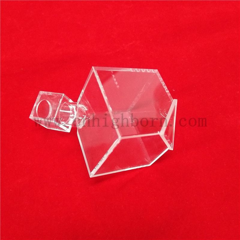 Cuvetta per spettrofotometro in vetro al quarzo di trasmissione ottica ad alta corrosione per laboratorio