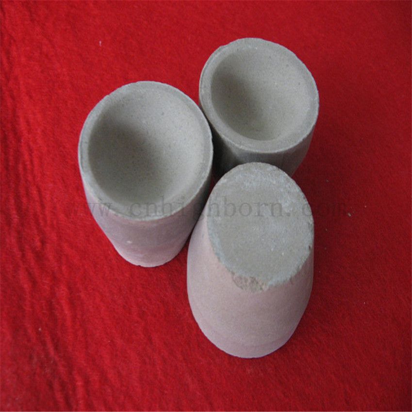Saggio di fuoco refrattario personalizzato MGO Ceramic Crogiolo per la fusione del glode