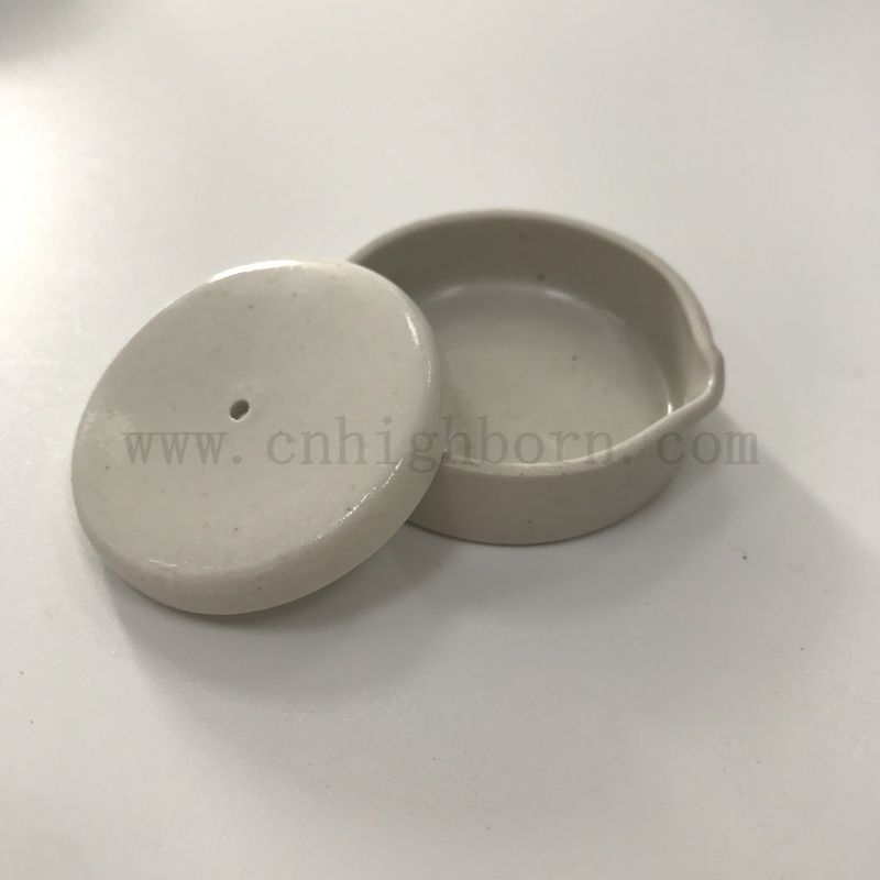 Coperchio di porcellana da laboratorio per lo scioglimento del crogiolo buon copertura in ceramica con un buco