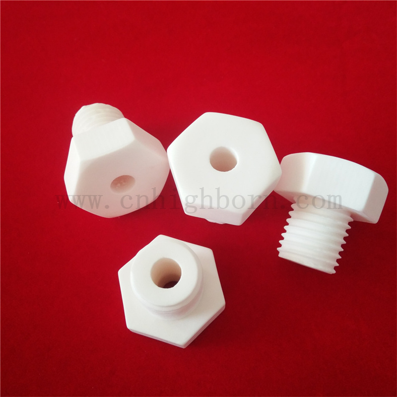 Allumina Vite in ceramica personalizzata M6 M8 95 AL2O3 Isolamento dado esagono