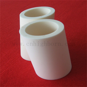 Tubo in ceramica Al2O3 smussato personalizzato con tubo in allumina 95 irregolare di grande diametro