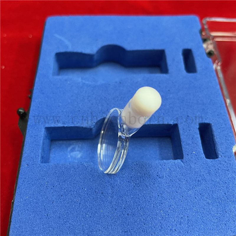 Cella di vetro ottica fluorescente in quarzo spettrofotometro ad alta precisione con coperchio