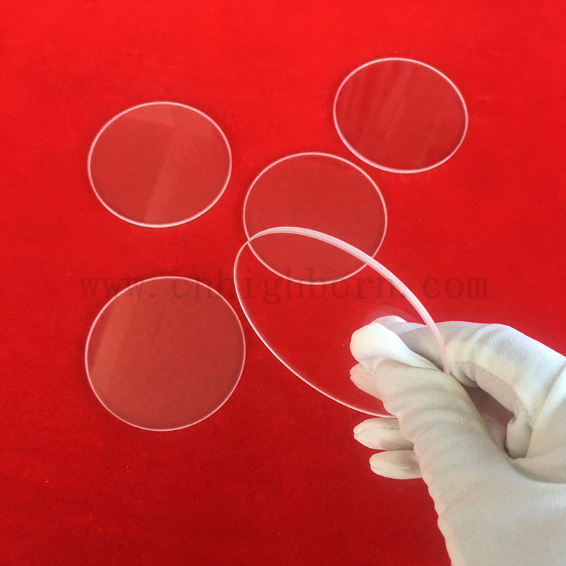 Disco di vetro al quarzo a silice rotondo per la finestra di osservazione di calore