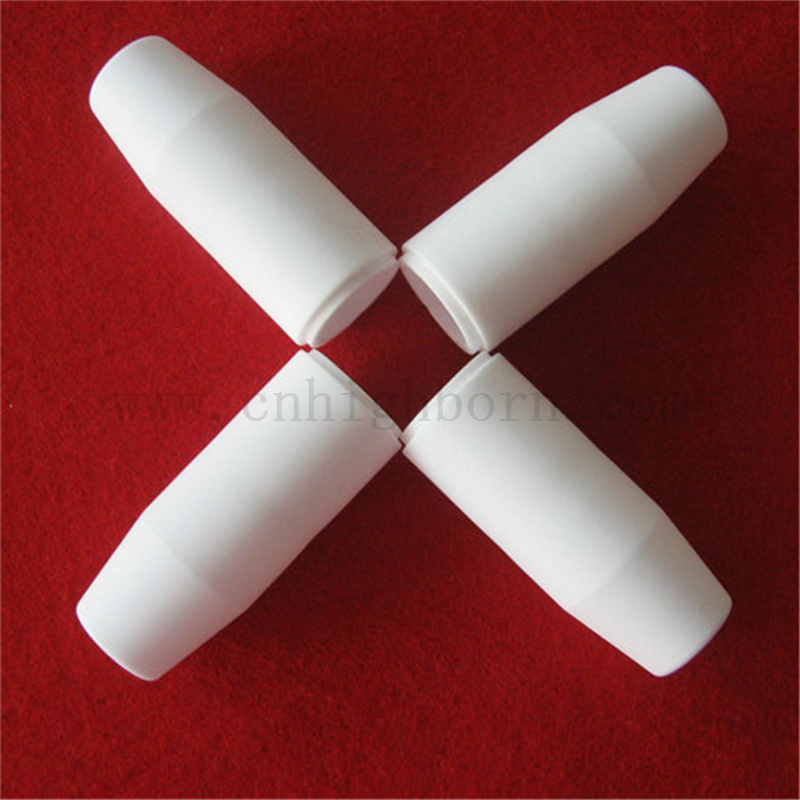 95 Ugello di allumina Isolamento personalizzato AL2O3 Tubo irregolare in ceramica