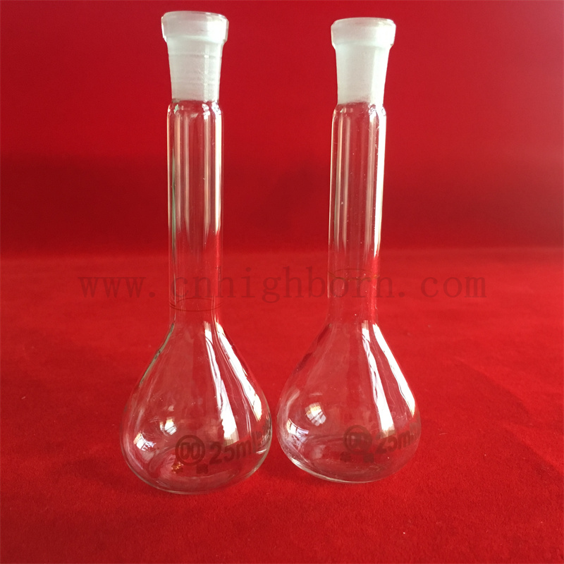 Place bottiglia di pallone volumetrica di vetro borosilicato in chiaro con top sigillato