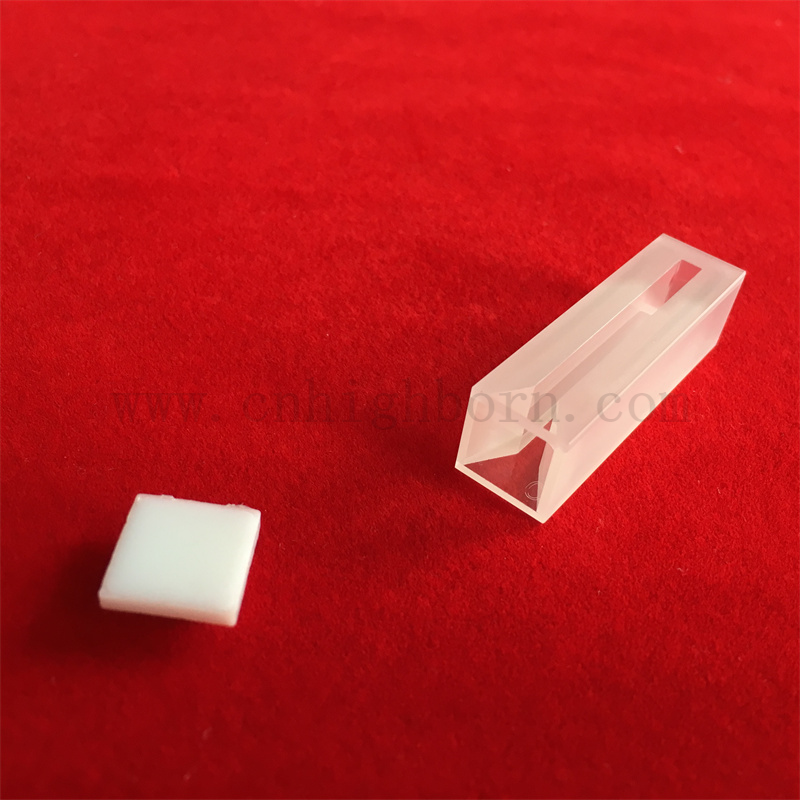 Consumatori di laboratorio Standard Q254 Micro cella di cuvetta in vetro in quarzo con pareti e coperchio smerigliati